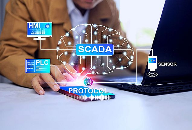 Scada,Supervisory,Control,And,Data,Acquisition,Concept,With,A,Man