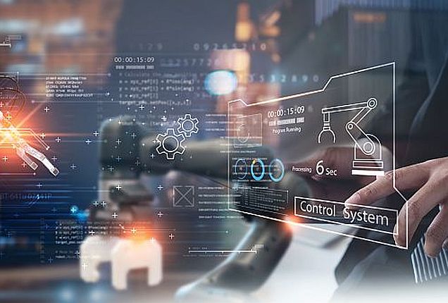Industry,Engineer,In,Factory,Using,Digital,Tablet,With,Automated,Robot
